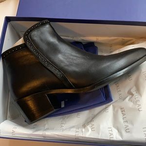 Black Leather Booties